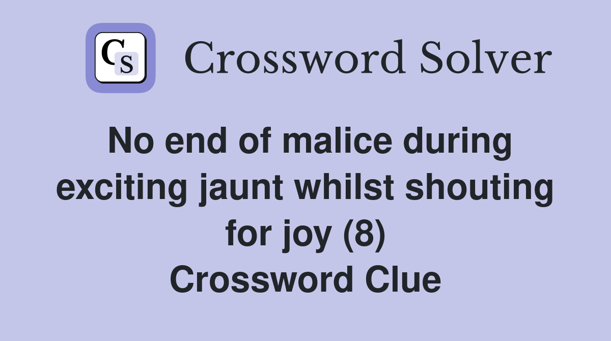 jaunt 8 crossword clue